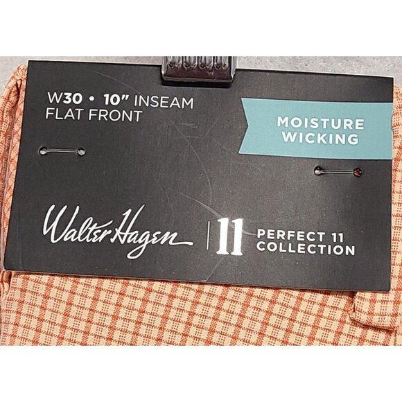 Walter Hagen Golf Shorts Mens 30 Light Apricot Seersucker Perfect 11 Collection - Picture 4 of 9